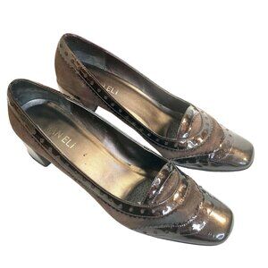Vintage Van Eli Womens Brown Leather Suede Realyna Tmoro Pumps Size 8.5 N